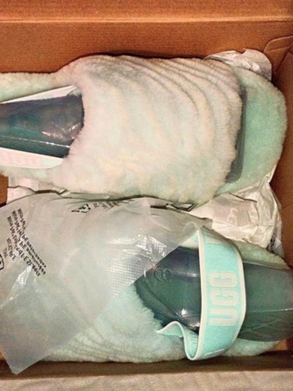 UGG Fluff Yeah Slide Green Slippers